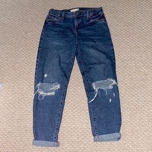 Forever 21 girls ripped mom jeans